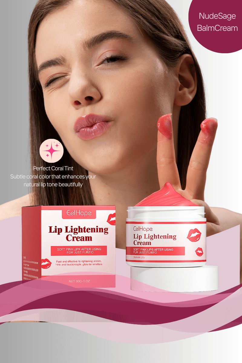 NudeSage |Korean Lip Lightening Cream – Long Lasting Moisturizing Ointment for Dark Lips