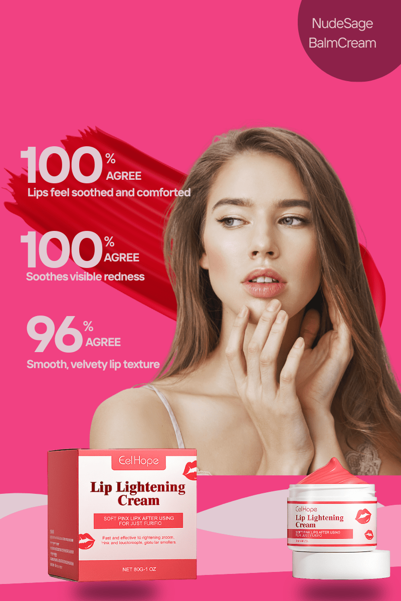NudeSage |Korean Lip Lightening Cream – Long Lasting Moisturizing Ointment for Dark Lips